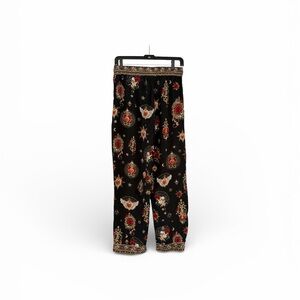 Camilla Black and Red Embellished Track Pants